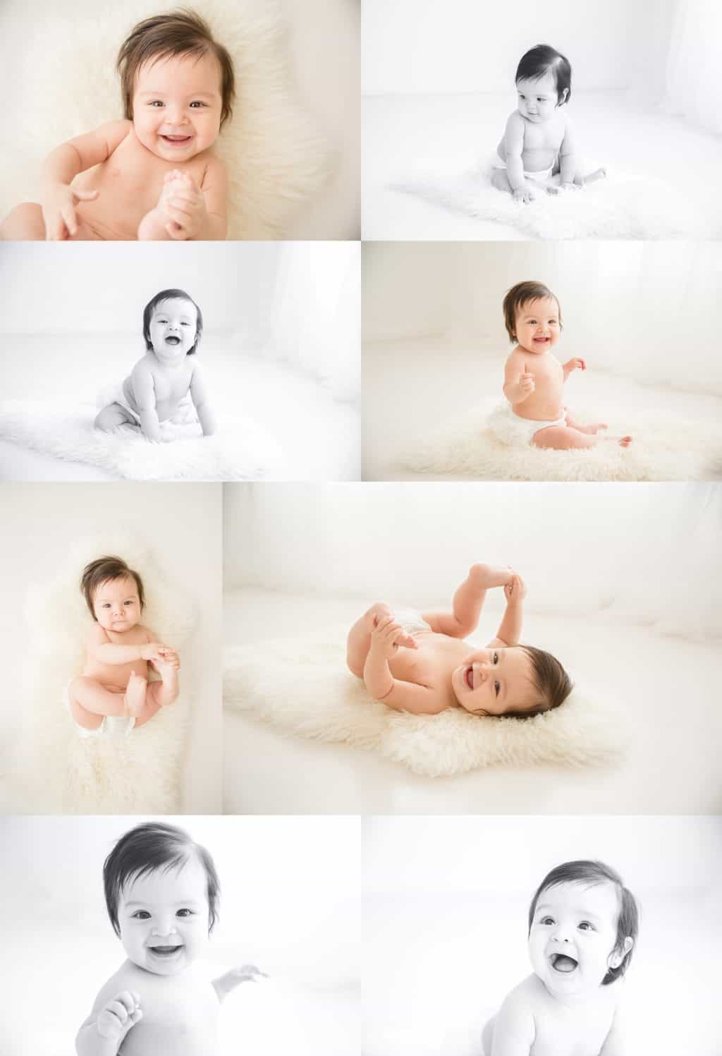 Jupiter Fl photography studio featuring a beautiful baby girl's sitting up baby session.