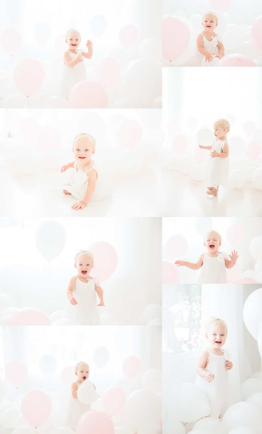Beautiful Baby Girl's first years baby plan in Jupiter Florida newborn and baby photography studio.