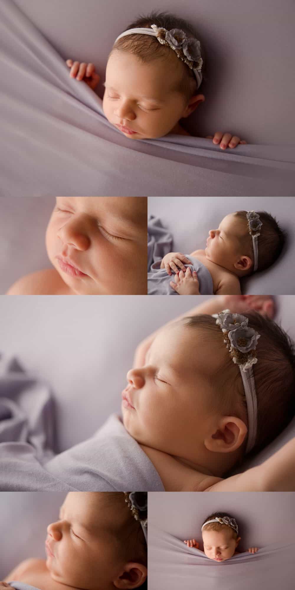 Perfect baby girl's newborn photo shoot at Jupiter Palm Beach Photography Studio
