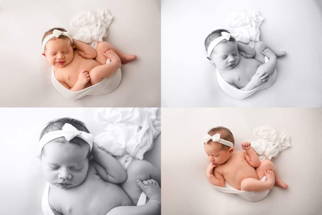 Perfect baby girl's newborn photo shoot at Jupiter Palm Beach Photography Studio