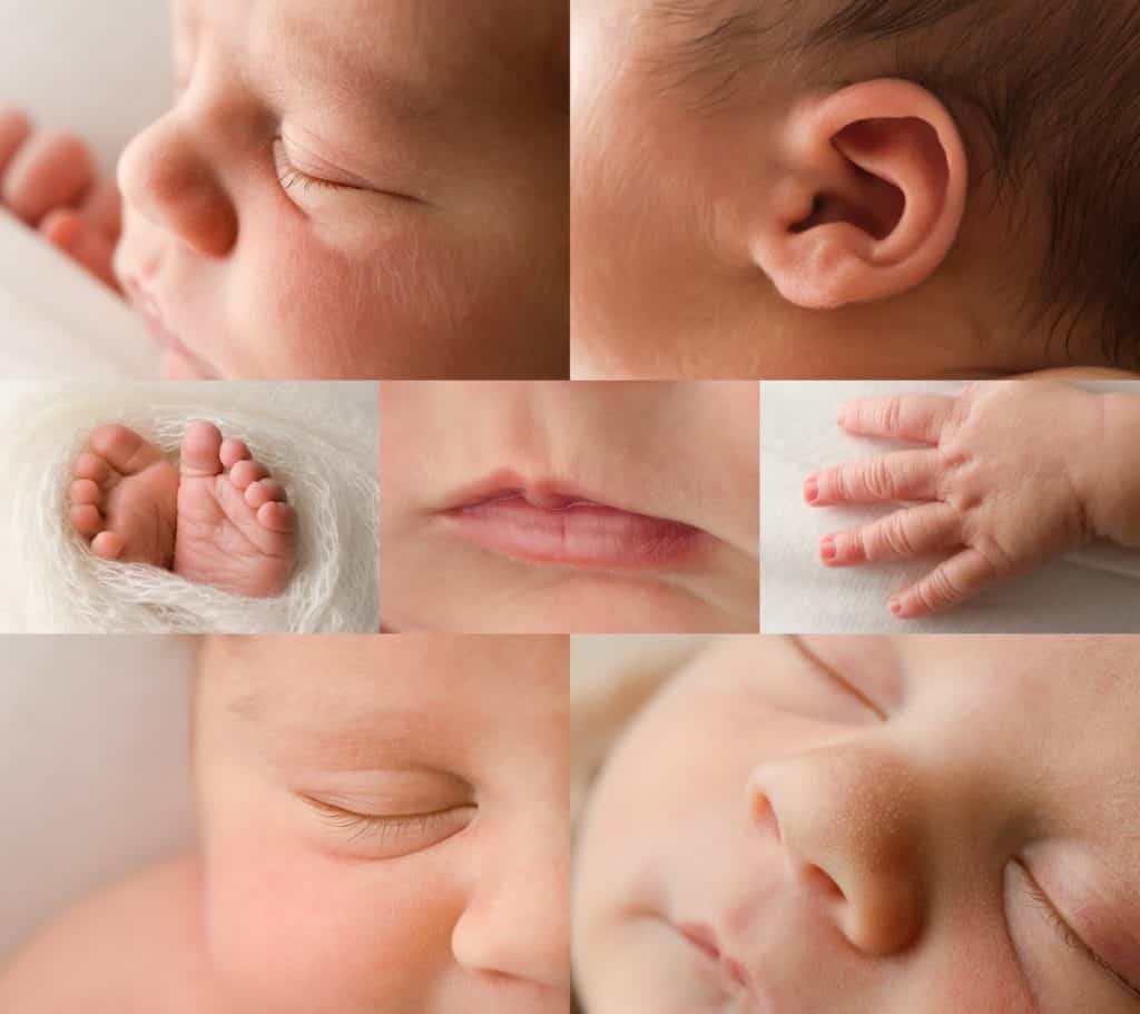 Newborn baby's close up photographed by a Boca Raton Photographer