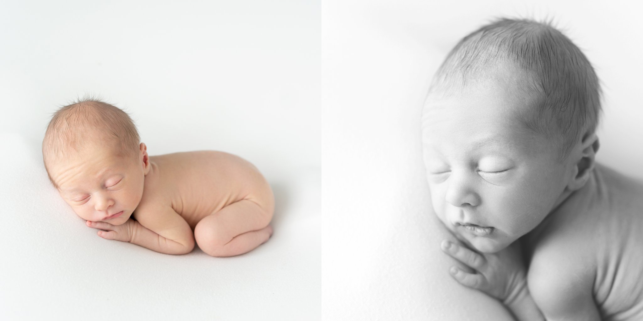 Newborn baby wearing angel wings being photographed in Jupiter photo studio.