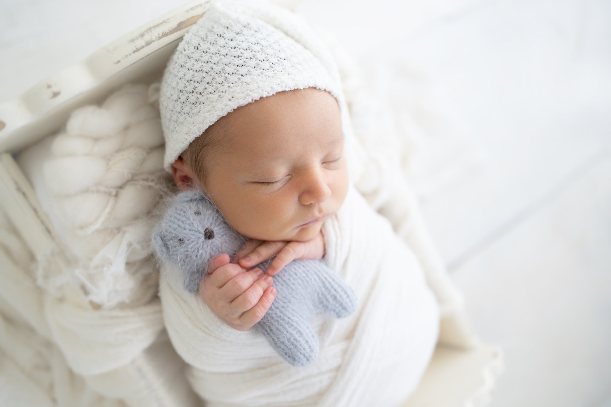 10 day old baby lifestyle photo in studio in Palm Beach Fl