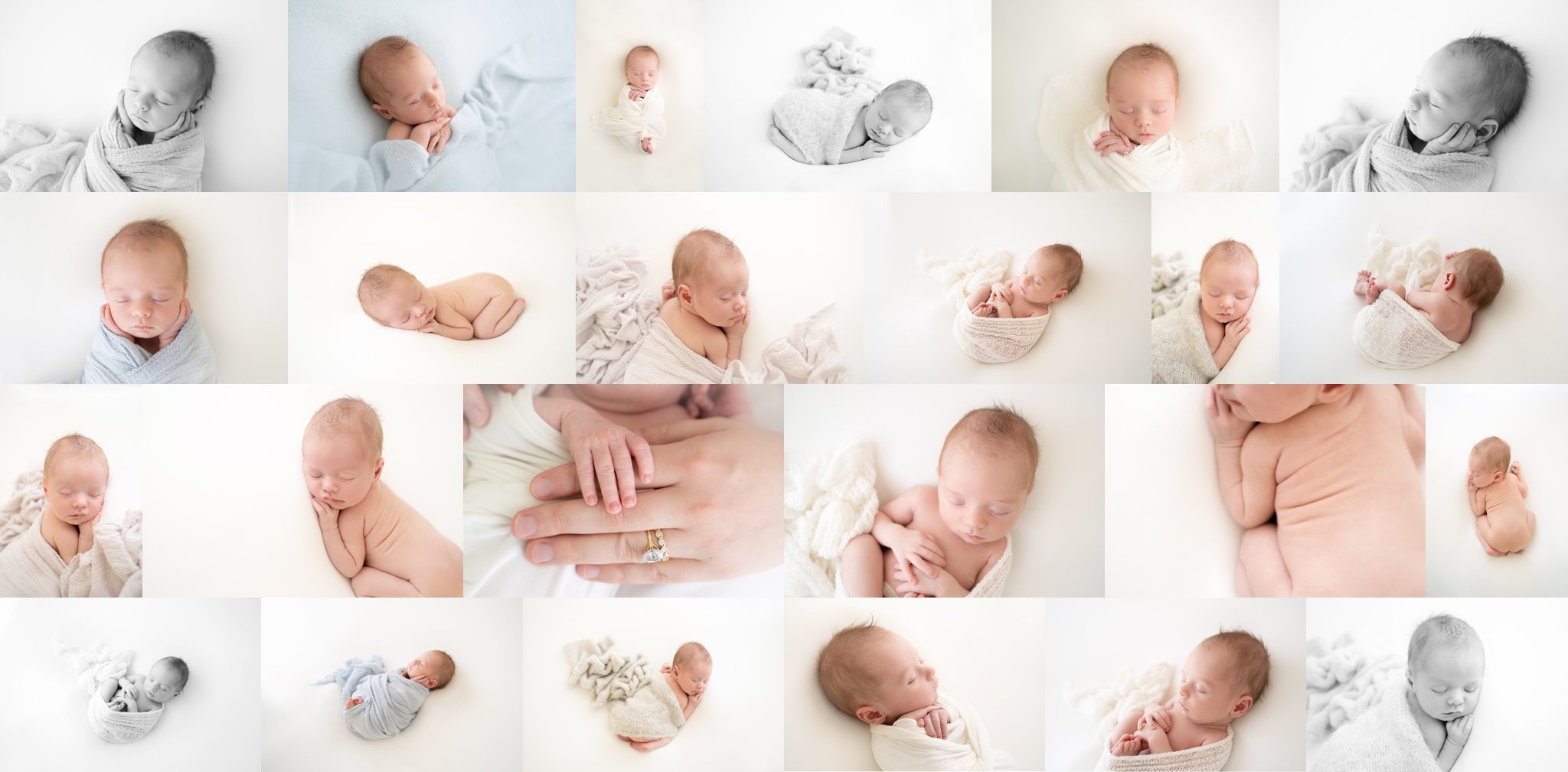 Newborn baby gallery of images photographed in studio in Jupiter Fl